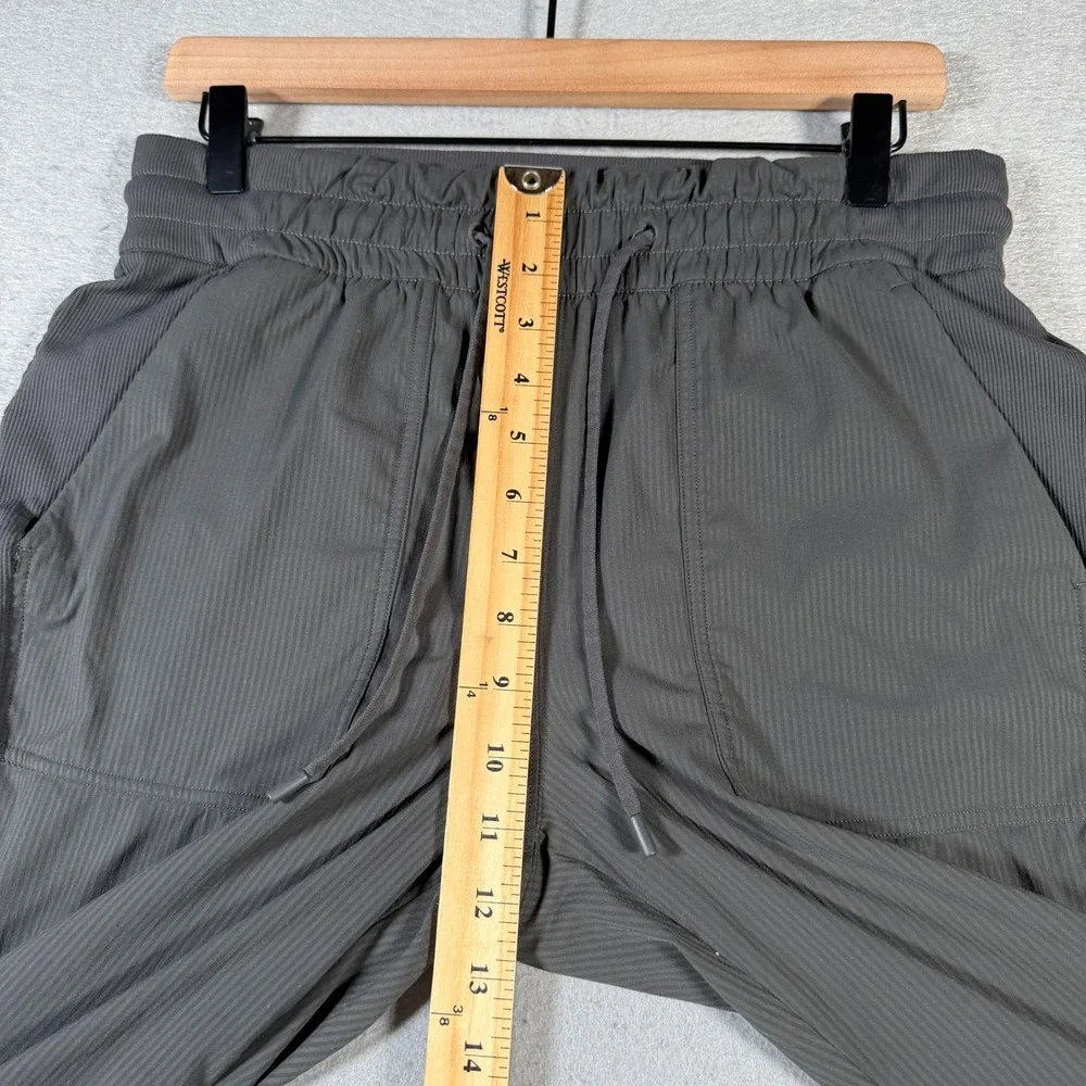 Lululemon Studio Dance Jogger Pants Women's Size 8 Charcoal Ruched‎ Ankle